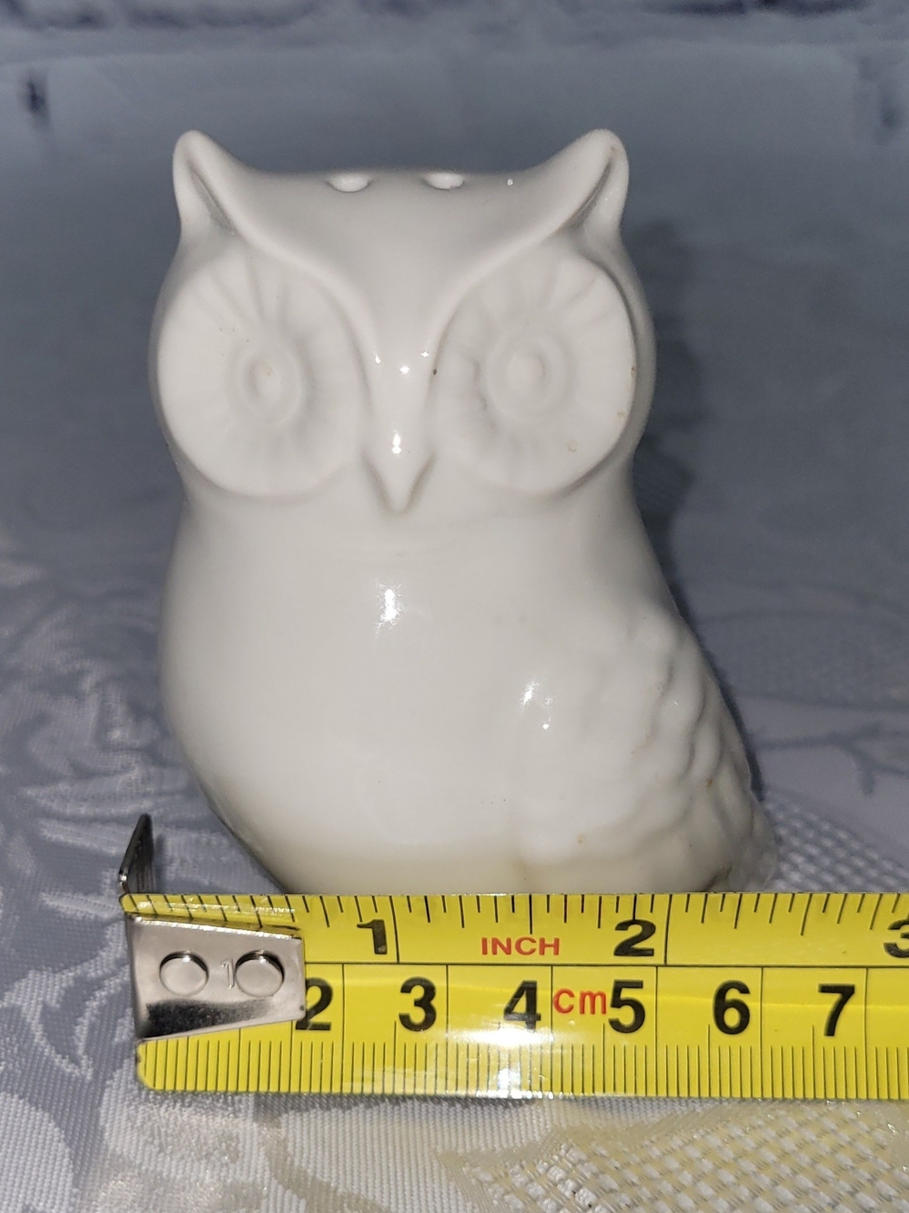 White Ceramic Woodland Owl Salt And Pepper Shaker Set